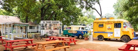 South Austin Trailer Park. 1311 S 1st St, Austin, TX 78704. Bouldin Creek folks will love the laid-back South Austin Trailer Park, a neighborhood food truck park on the south side …
